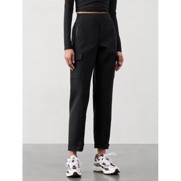 Athleta Endless High Rise Cargo Pant Black Womens Size 16 - Picture 8 of 10